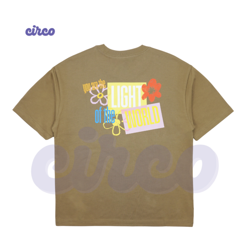 超厚寬版落肩短袖T Shirt260g-背面圖案