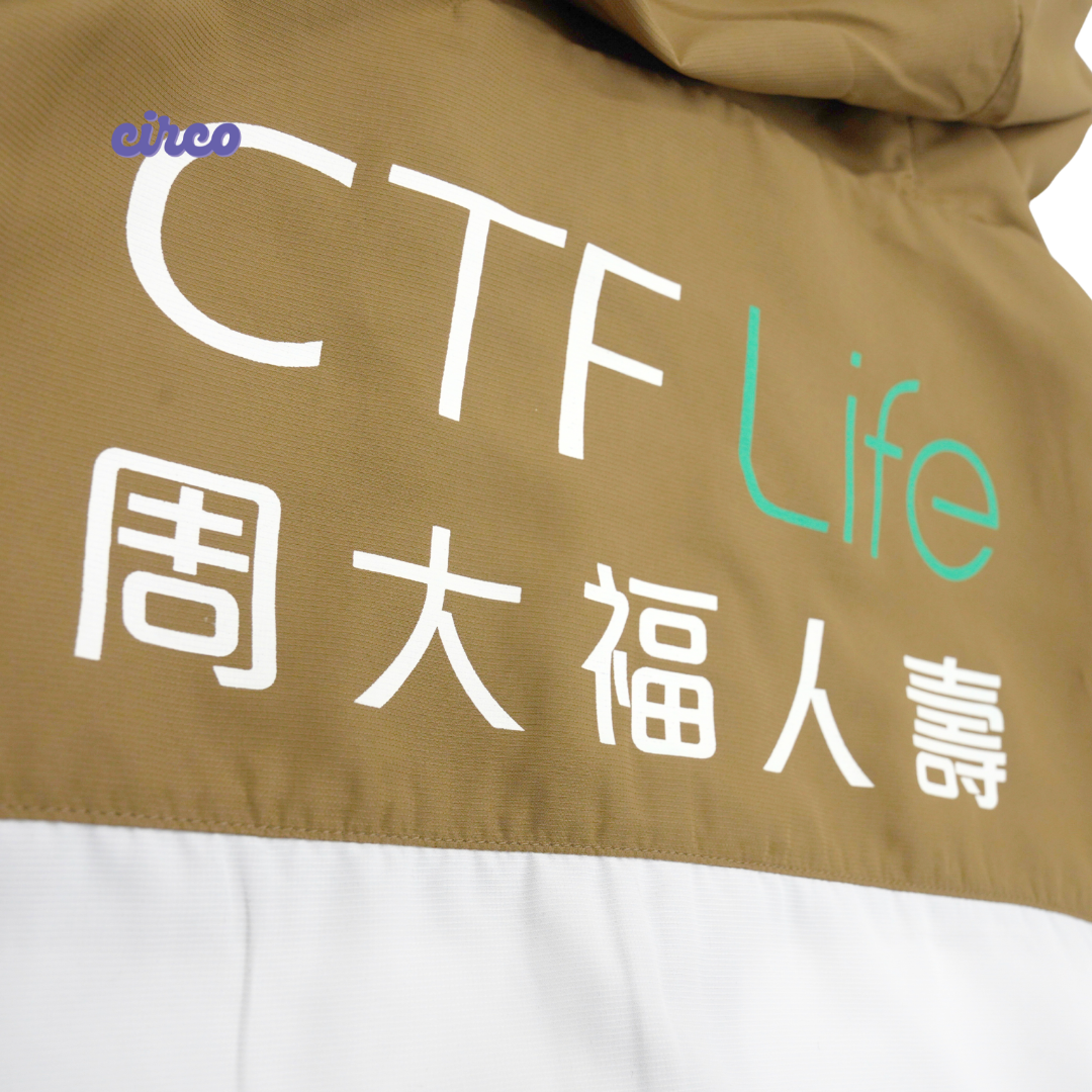 J012風褸訂造絲印圖案背面