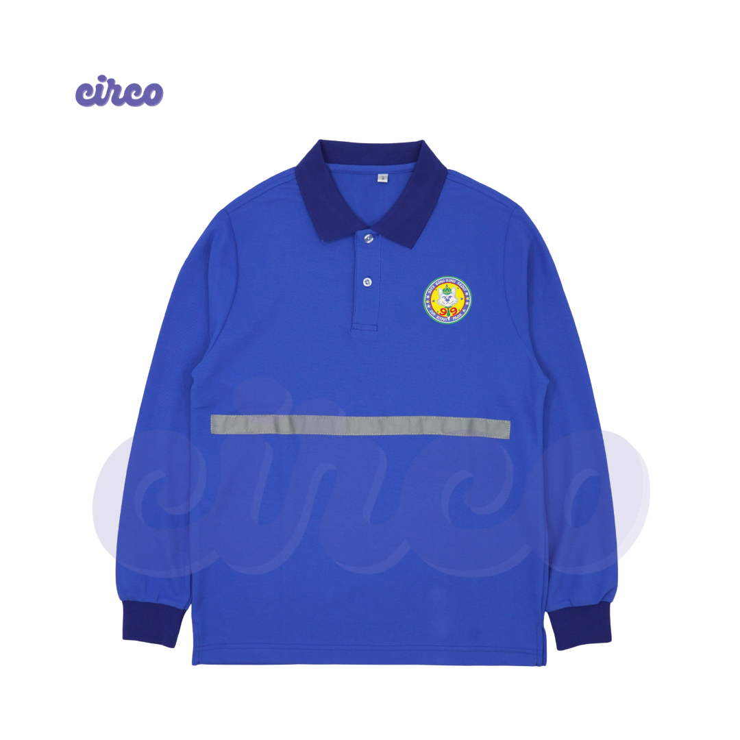 印長袖polo恤-polo-shirt訂製-polo訂正面,反光帶