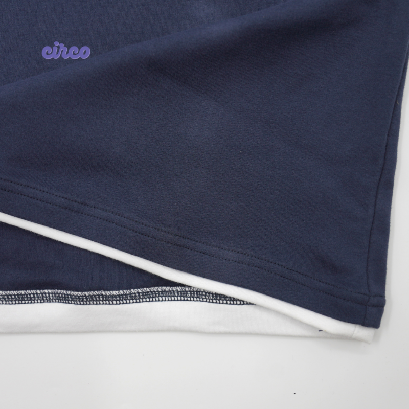 訂製Tshirt-衫腳撞白色假兩件設計